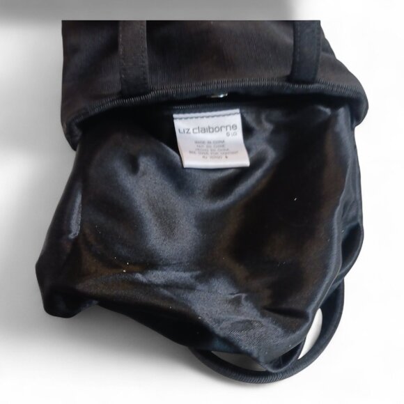 Liz Claiborne Black Beaded Embroidered Mini Tote – Small & Chic - Picture 6 of 8